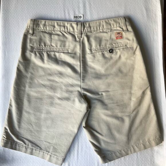 Devil-dog Men’s Solid Flat Front Casual Shorts size 30 W, Natural Tan - Picture 7 of 7